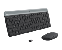 Logitech klávesnice s myší Wireless Combo Slim MK470 CZ/SK - šedá