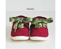 TanaGo Khaki saténové tkaničky no.4 Velikost: 80 cm, Barva: Olivová Olivová, 80 cm