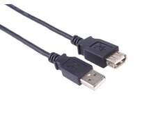 PremiumCord USB 2.0 kabel prodlužovací, A-A, 0,5 m, černý