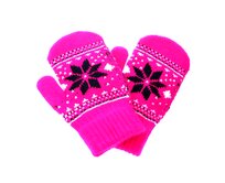 Ewena Dětské teplé palečkové rukavice s motivem - různé barvy Barva: Růžová ostrá Růžová ostrá