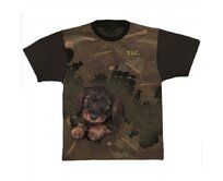 WildZone triko dětské elegant štěně jezevčík Varianta: 110/116 Zelená, Bavlna / polyester