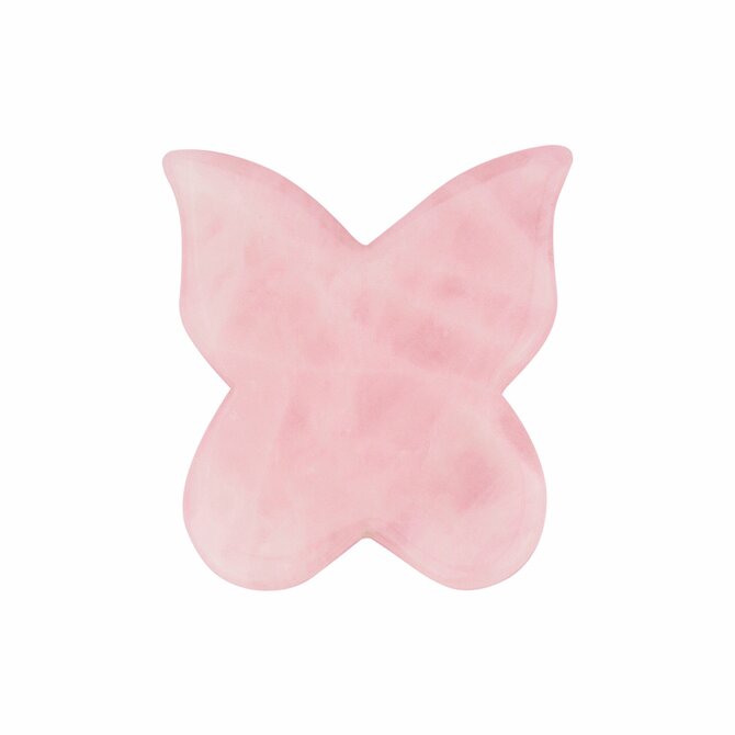 Klenoty Amber Guasha kámen růženín tvar motýl