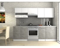 Kuchyňská linka LUIZA III 240x180 - Bílá + beton