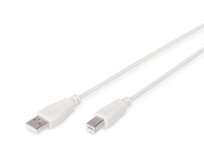 Digitus Připojovací kabel USB 2.0, typ A - B M / M, 5,0 m, šedy