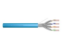 DIGITUS Instalační kabel CAT 6A U-FTP, 500 MHz Eca (EN 50575), AWG 23/1, buben 305 m, simplex, barva modrá