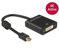 Delock adaptér mini Displayport 1.2 samec > DVI samice 4K aktivní černý