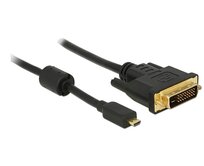 Delock HDMI kabel Micro-D samec > DVI 24+1 samec 1 m