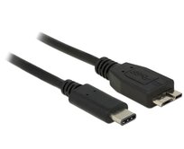 Delock kabel SuperSpeed USB 10 Gbps (USB 3.1, Gen 2) USB Type-C™ samec > USB type Micro-B samec 0.5 m černý