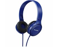 Panasonic RP-HF100E-A, drátové sluchátka, přes hlavu, skládací, 3,5mm jack, kabel 1,2m, modrá