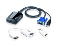 Aten CV211CP-AT Laptop USB KVM Console Crash Cart Adapter IT Kit  