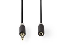 Nedis CABW22050AT10 - Stereofonní Audio Kabel | 3,5mm Zástrčka - 3,5mm Zásuvka | 1 m | Antracit