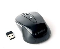 GEMBIRD Myš MUSW-6B-01, černá, bezdrátová, USB nano receiver