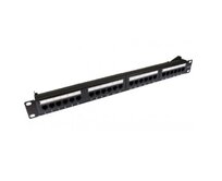 OPTIX UTP Patch panel Cat.6, 24 port, 1U, black, Certifikován