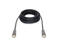 Digitus Připojovací kabel HDMI AOC s hybridním vláknem, typ A M/M, 30 m, UHD 4K@60 Hz, CE, zlatá, bl