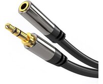 PremiumCord HQ stínený prodlužovací kabel Jack 3.5mm - Jack 3.5mm M/F 1,5m