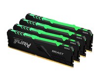 KINGSTON 32GB 3600MT/s DDR4 CL17 DIMM (Kit of 4) FURY Beast RGB