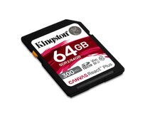 KINGSTON 64GB Canvas React Plus SDHC UHS-II 300R/260W U3 V90 for Full HD/4K/8K