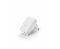 Belkin BOOST CHARGE™ Duální 37W Power Delivery PPS nástěnná nabíječka (USB-C 25W + USB-A 12W), bílá