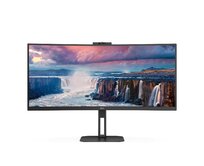 AOC LCD CU34V5CW 34" zakřivený VA/3440x1440@100Hz/1ms/300cd/HDMI/DP/4xUSB/USB-C/Webcam/Repro/HAS/VESA