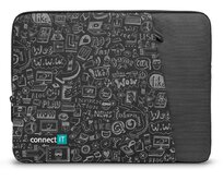 CONNECT IT Doodle pouzdro pro notebook 13.3", ČERNÉ