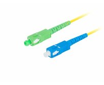 LANBERG optický patch cord SM SC/APC-SC/UPC simplex 1m LSZH G657A1 průměr 3mm, barva žlutá  