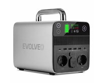 Evolveo PowerCharge 500, nabíjecí stanice, 20 Ah, 512 Wh, 2× 230 V zásuvka, 1× 12 V zásuvka, 4× USB-A, 1× USB-C