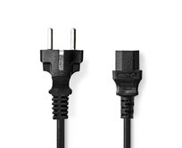 Nedis CEGL10030BK20 - Napájecí Kabel  | Typ F Zástrčka | IEC-320-C13 | Přímý | Přímý | 2 m | Černá