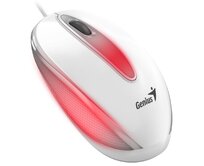 Genius DX-Mini / Myš, drátová, optická, 1000DPI, 3 tlačítka, USB, RGB LED, bílá