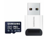 Samsung PRO Ultimate/micro SDXC/512GB/200MBps/UHS-I U3 / Class 10/+ Adaptér/Modrá