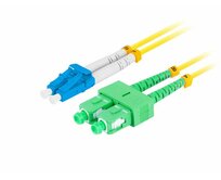 LANBERG optický patch cord SM LC/UPC-SC/APC duplex 0.5m LSZH G657A1 průměr 3mm žlutá