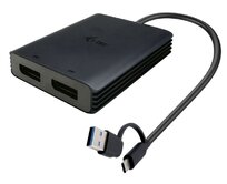 I-Tec USB-A/USB-C Dual 4K DP Video Adapter 