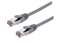 C-TECH Kabel patchcord Cat6a, S/FTP, šedý, 0,25m