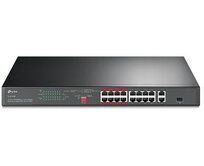 TP-Link TL-SL1218P Switch 16x 10/100Mbps PoE+ 2x GLAN 1x SFP 19"rackmount 150W