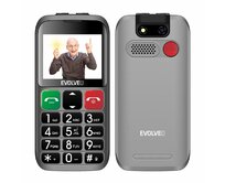 EVOLVEO EasyPhone ET, mobilní telefon pro seniory s nabíjecím stojánkem, stříbrná