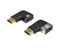 PremiumCord 8K Adaptér spojka HDMI A - HDMI A, F/M, do úhlu 90° - levá