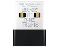 MERCUSYS MA20N - AC650 Bezdrátový dvoupásmový USB nano adaptér