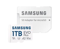 Samsung EVO Plus/micro SDXC/1TB/160MB/s/UHS-I U3 / Class 10/+ Adaptér/Bílá