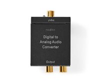 Nedis ACON2510BK - Digitální audio převodník | 1cestný | Vstup: 1x digitální RCA/1x TosLink | Výstup:1x (2x RCA)/1x3,5mm