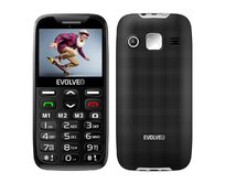 EVOLVEO EasyPhone XR, telefon pro seniory s nabíjecím stojánkem, 2,3" 320 x 240/1xSIM/0,3Mpx/microSDHC/1000 mAh/černá