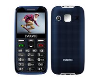 EVOLVEO EasyPhone XR, telefon pro seniory s nabíjecím stojánkem, 2,3" 320 x 240/1xSIM/0,3Mpx/microSDHC/1000 mAh/modrá