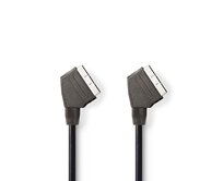 Nedis CVGL31001BK15 - Kabel SCART | SCART Zástrčka | SCART Zástrčka | 480p | 1.50 m | Kulatý | PVC | Černá