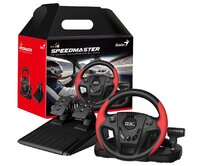 Genius GX Gaming SpeedMaster, Volant, pedály, řadicí páka, pro PC, PS3, PS4, USB, vibrace, černo-červený