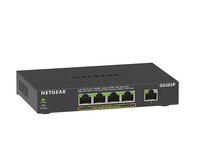 Netgear 5-Port Gigabit Ethernet SOHO Unmanaged Switch with 4-Ports PoE+ - GS305Pv3