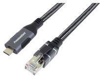 PremiumCord Ethernetový kabel USB-C -> LAN RJ45 10/100/1000 MBIT 1m