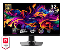 MSI Gaming monitor MAG 321UP QD-OLED, 31,5" QD-OLED/3840x2160 (UHD)/165Hz/0,03ms/2xHDMI/DP/USB-C/výškově nastavitelný,pivot/černá