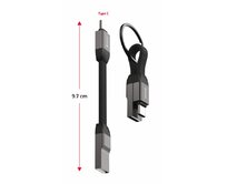 SWISSTEN MAGNETICKÝ KEYCHAIN KABEL USB-A / USB-C 9,7 CM