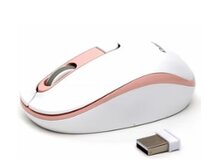 OMEGA MOUSE WIRELESS 1000/1200/1600 DPI WHITE-PINK