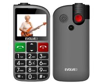 EVOLVEO EasyPhone FL, mobilní telefon pro seniory s nabíjecím stojánkem, stříbrná