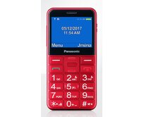 Panasonic KX-TU155EXRN mobilní telefon pro seniory -barevný displej 2,3", fotoaparát, microSD/microSDHC, USB, červený