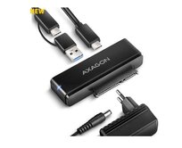 AXAGON ADSA-FPX, USB-C 10Gbps - SATA 6G, 2.5"/3.5" SSD/HDD FAST PORT X adaptér, vč. AC napáječe